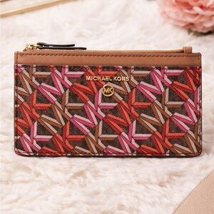 NWT MICHAEL Michael Kors retail $128.00 Jet Set Medium Slim Card Case